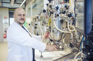Dominik Schild im Labor