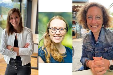 Porträt von Lisa Krapinger-Hüther, Jasmin Duregger und Barbara Hahn