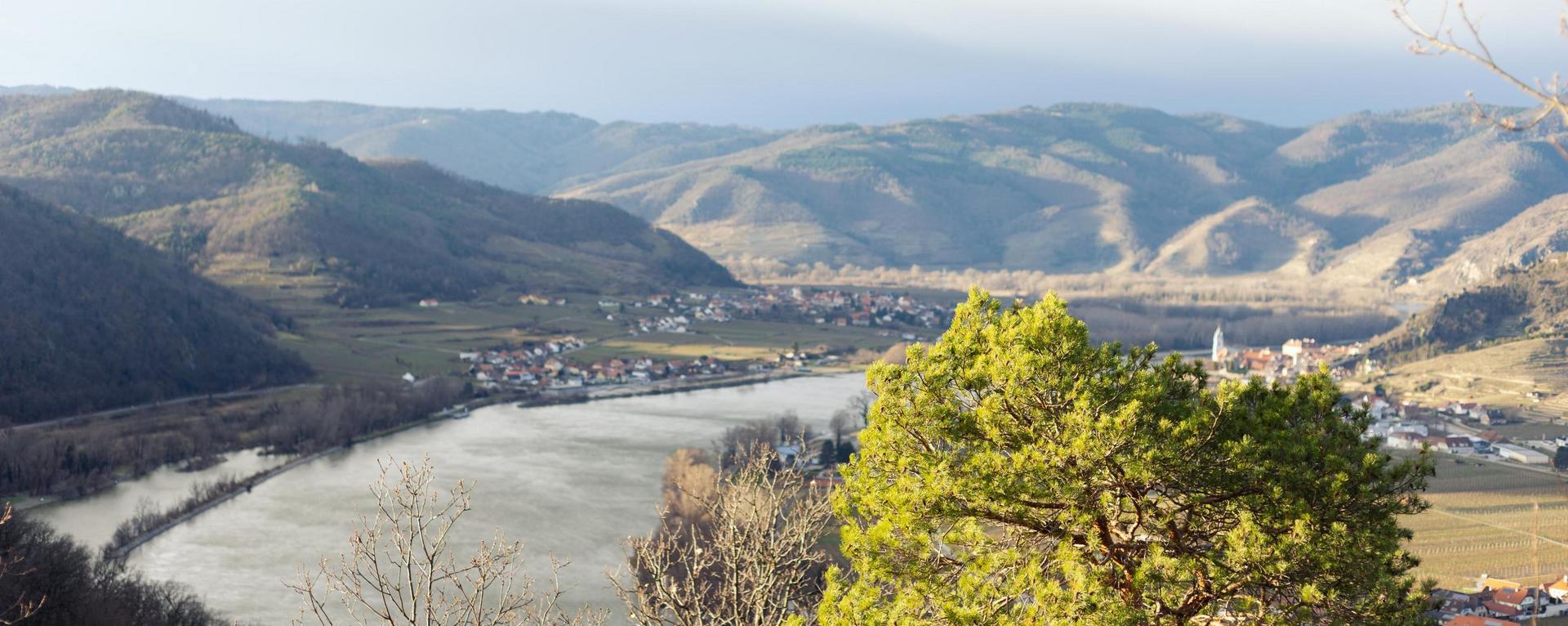 View of the Danube winding through the Wachau.