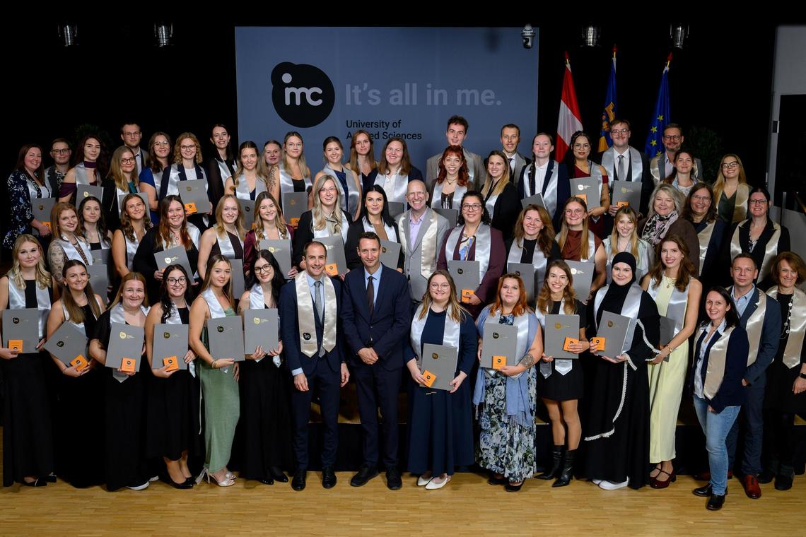 Graduates at the graduation ceremony