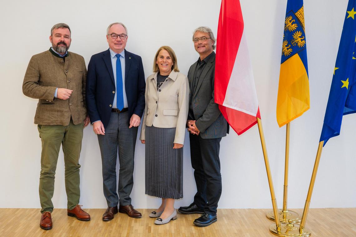 Axel Schneeberger, Stephan Pernkopf, Ulrike Prommer und Hannes Raffaseder