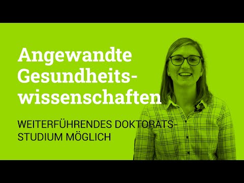 Angewandte Gesundheitswissenschaften: Weiterführendes Doktoratsstudium möglich